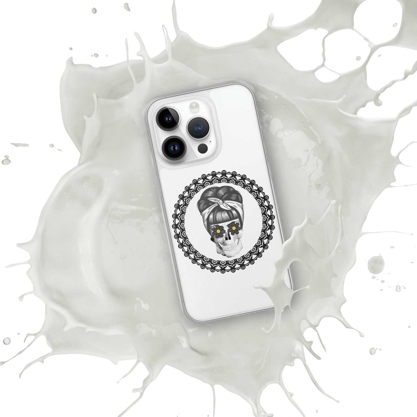 Retro Skull With Circle Clear Case for iPhone®