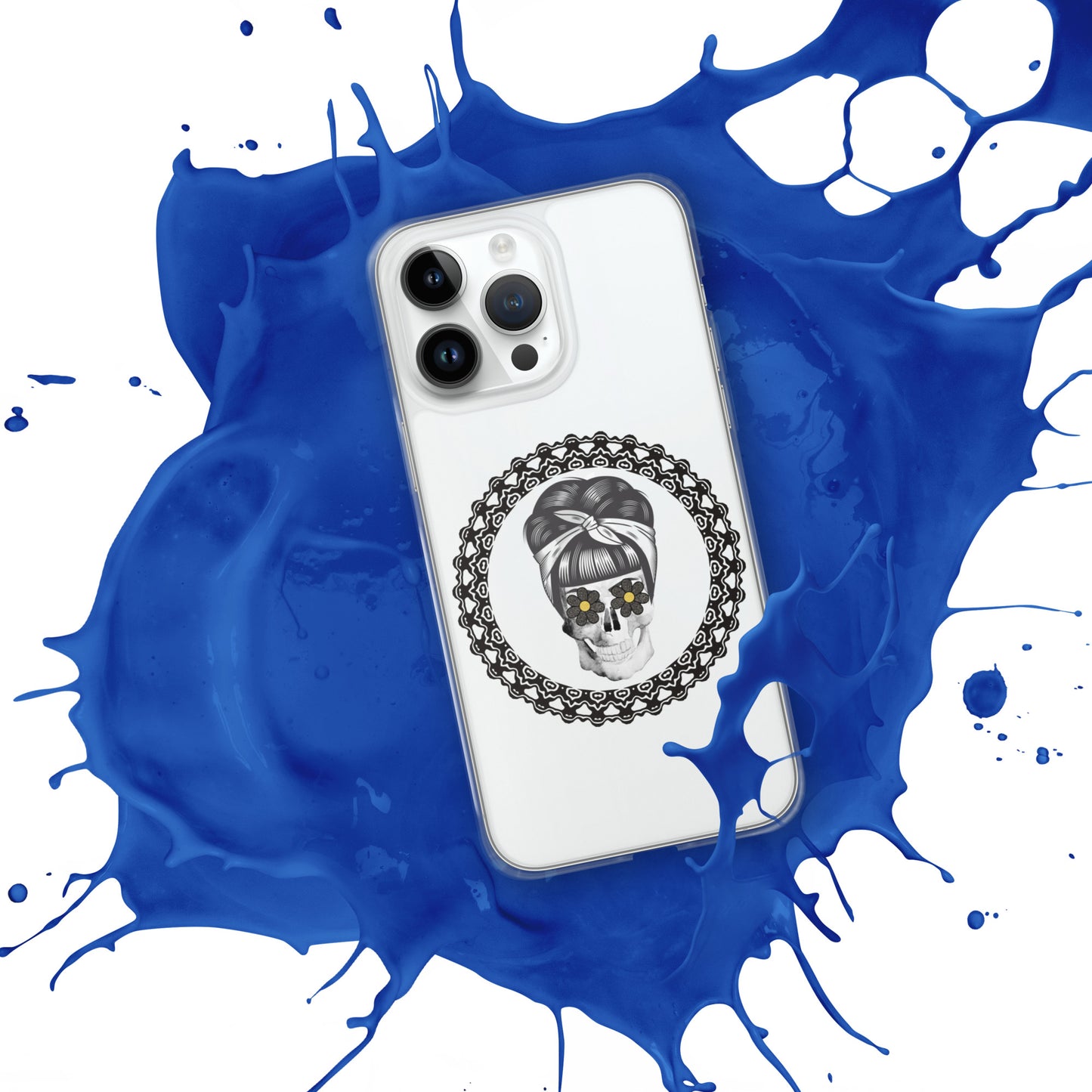 Retro Skull With Circle Clear Case for iPhone®