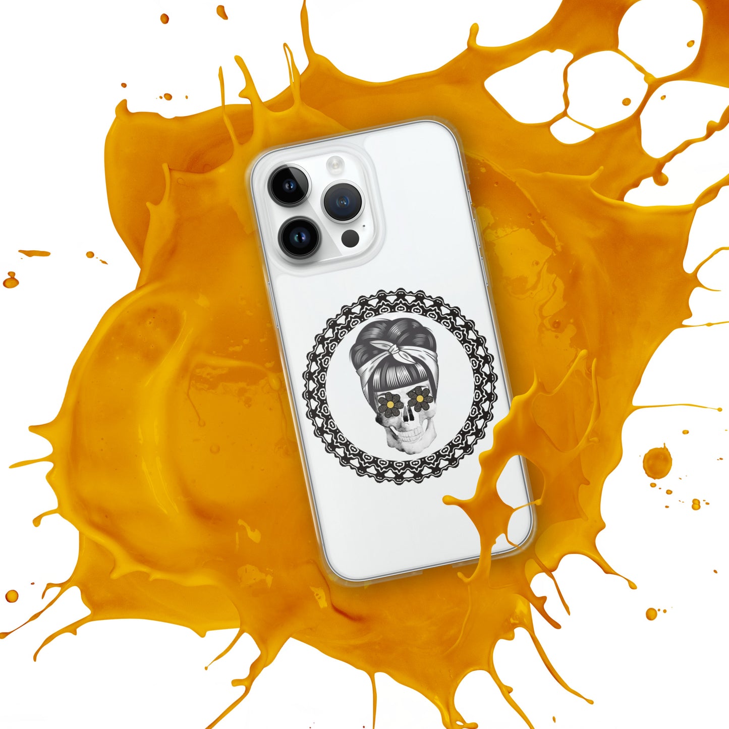 Retro Skull With Circle Clear Case for iPhone®