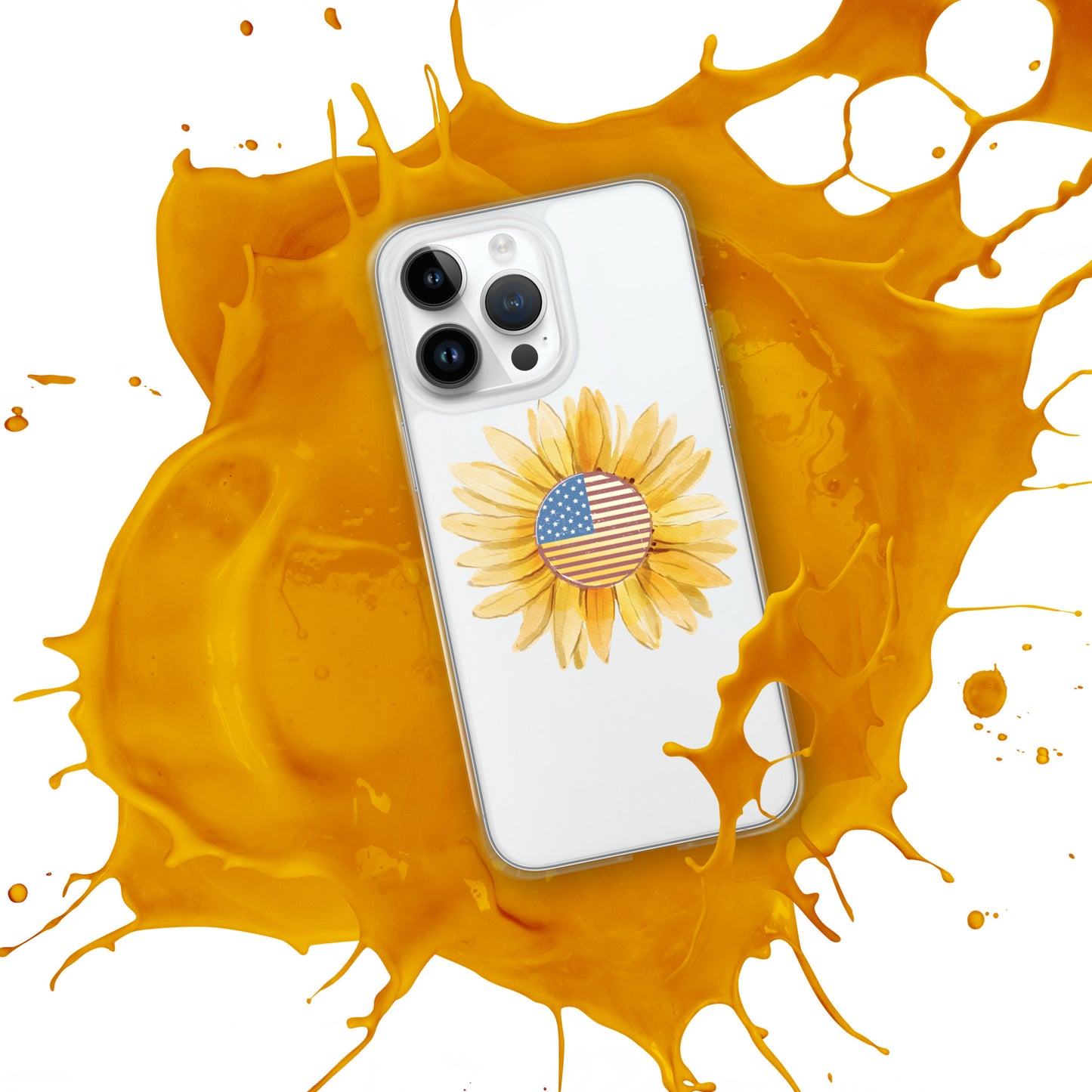 Yellow Flower Flag Clear Case for iPhone®