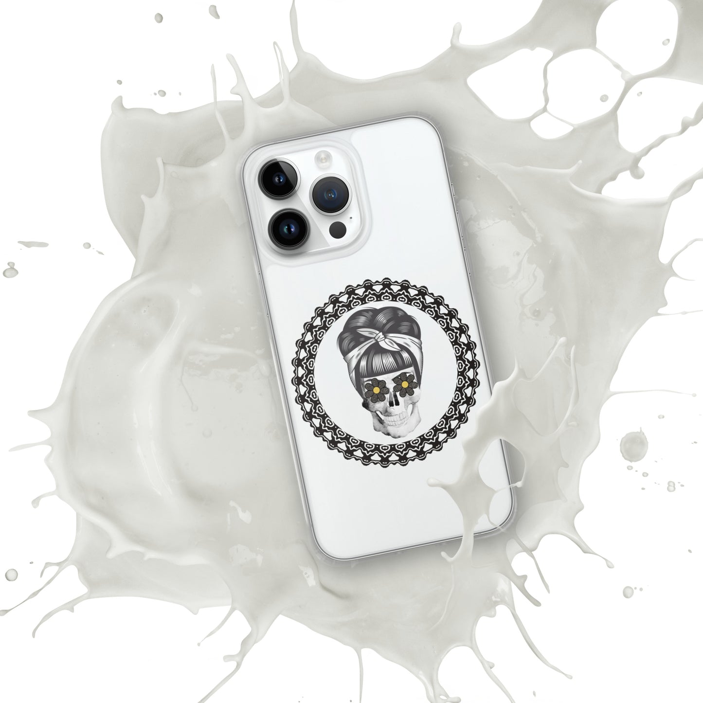 Retro Skull With Circle Clear Case for iPhone®