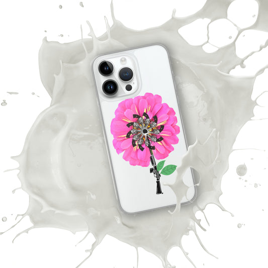 Gun Flower Hot Pink Clear Case for iPhone®