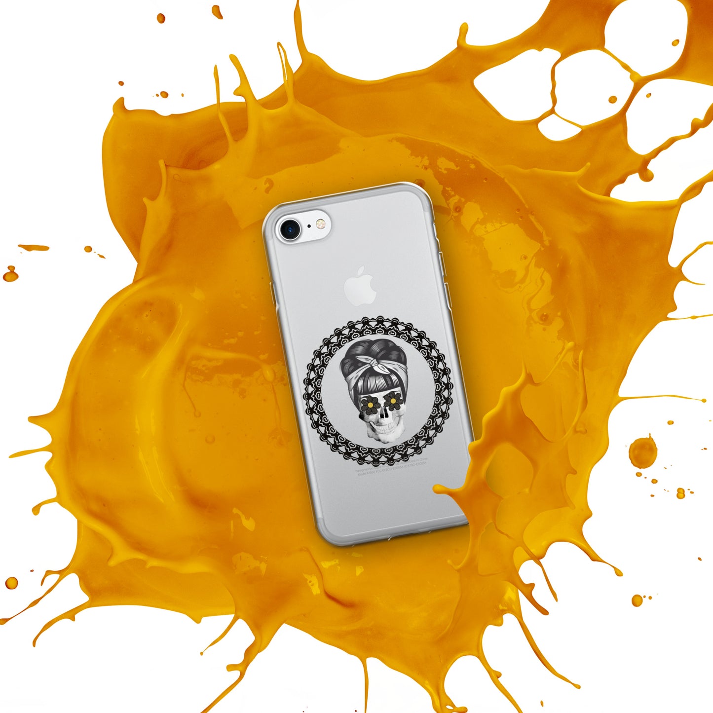 Retro Skull With Circle Clear Case for iPhone®