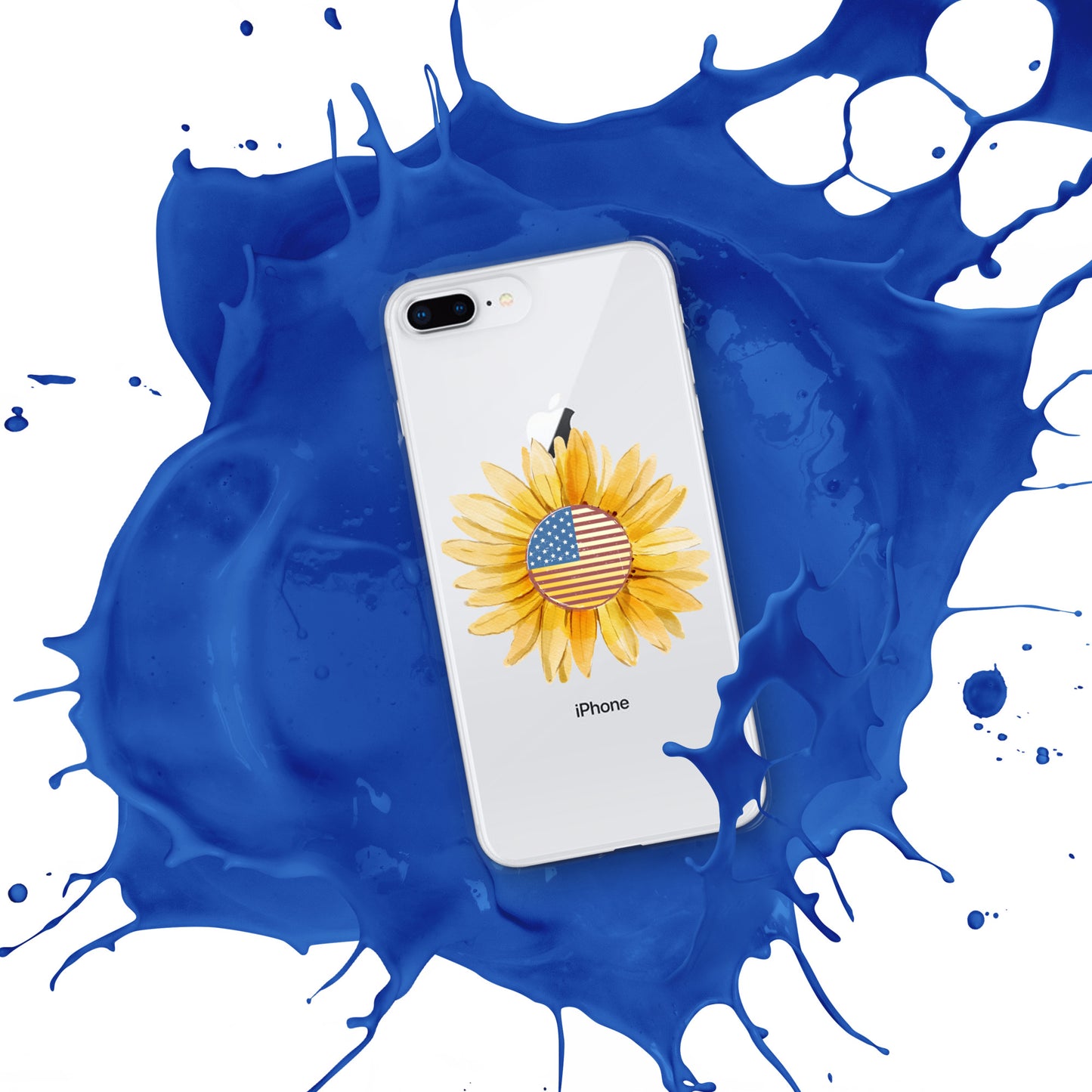 Yellow Flower Flag Clear Case for iPhone®