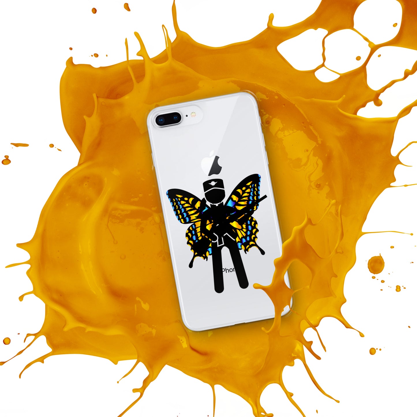 Soldier With Wings and Gun Clear Case for iPhone®