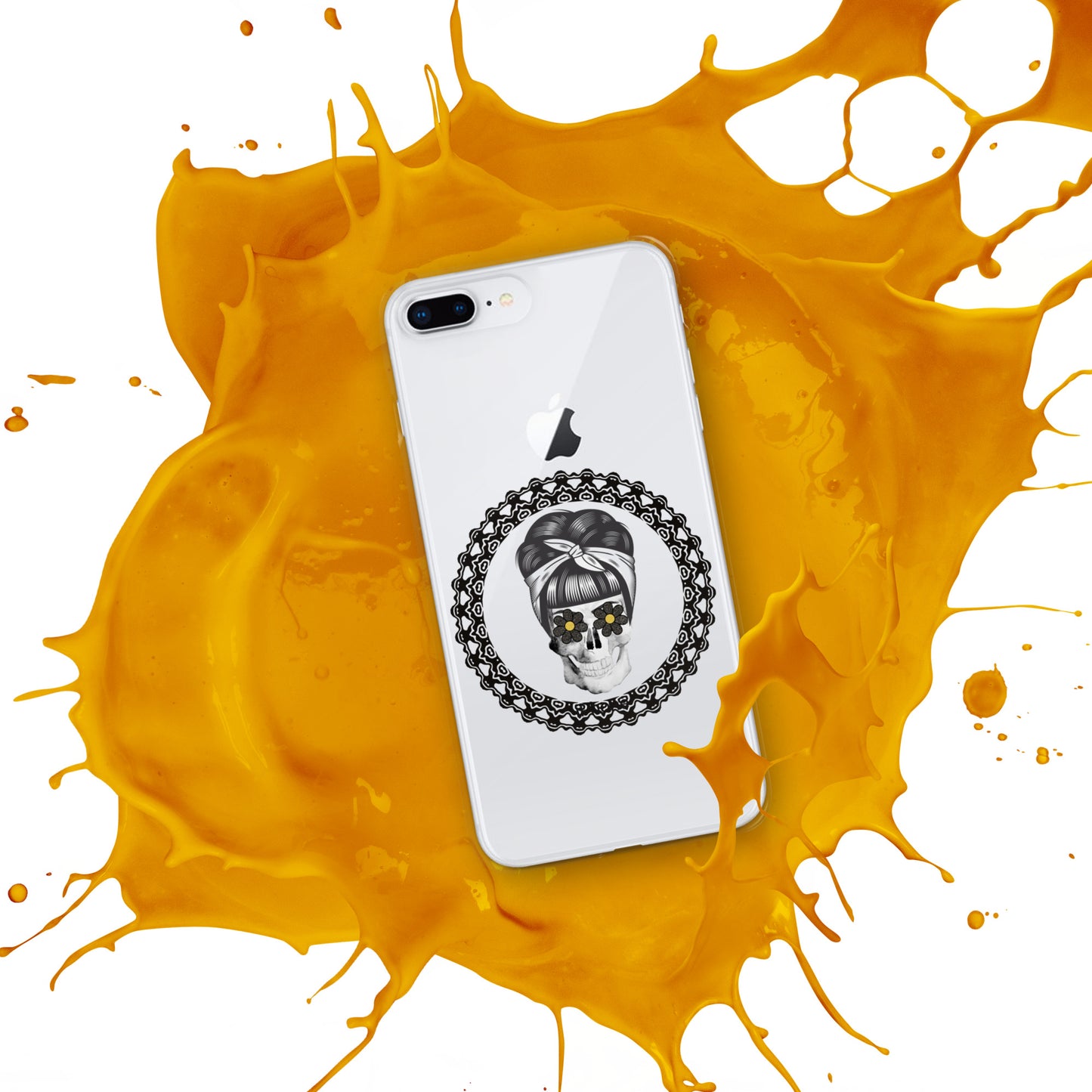 Retro Skull With Circle Clear Case for iPhone®