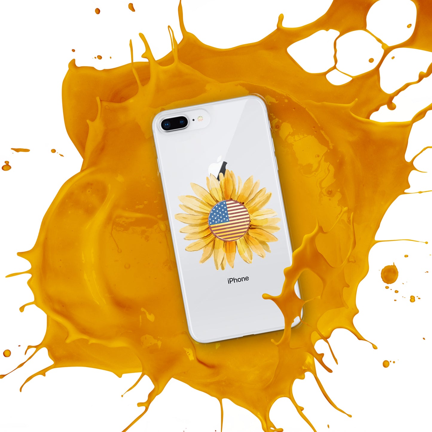 Yellow Flower Flag Clear Case for iPhone®