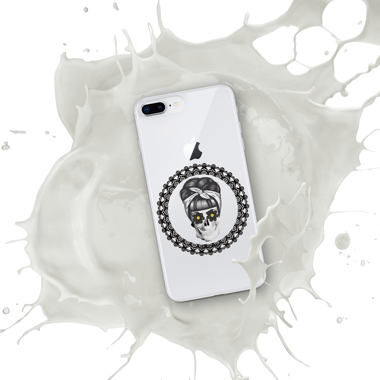 Retro Skull With Circle Clear Case for iPhone®