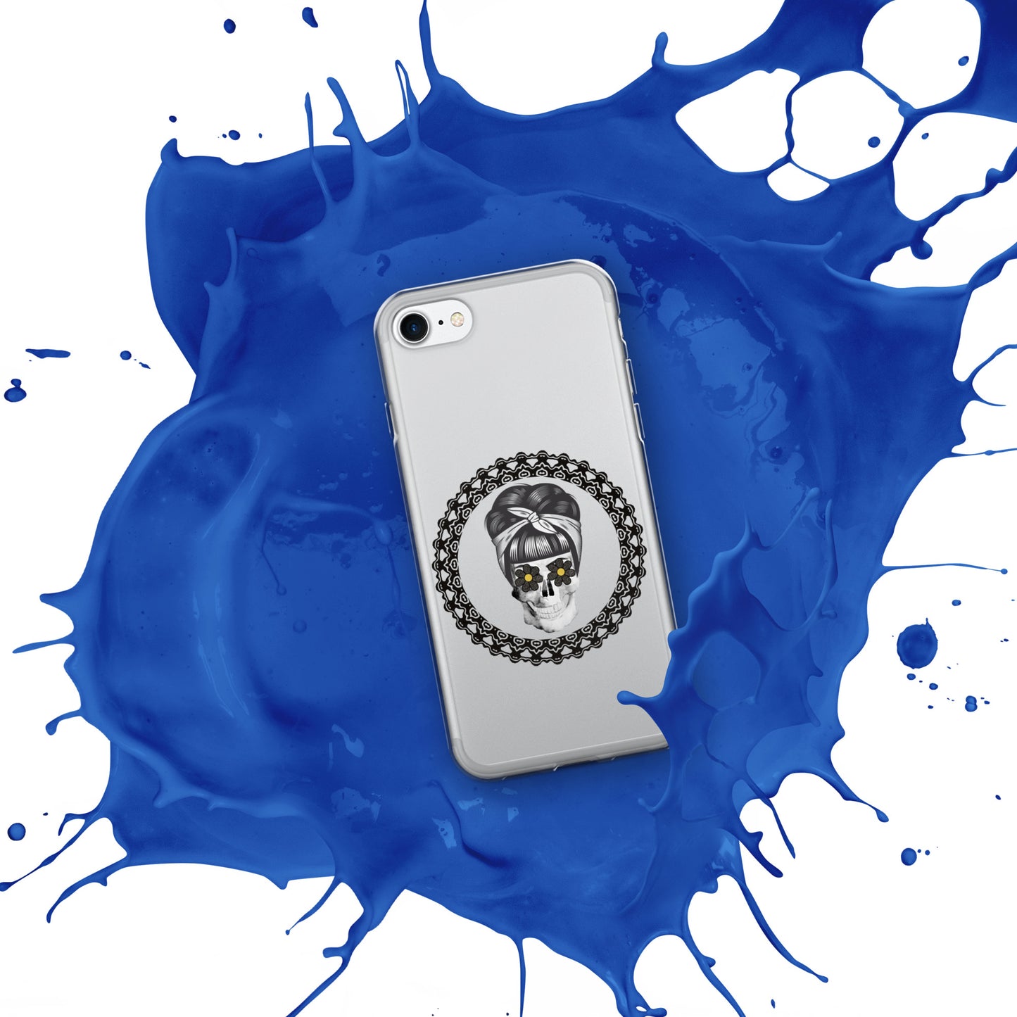 Retro Skull With Circle Clear Case for iPhone®