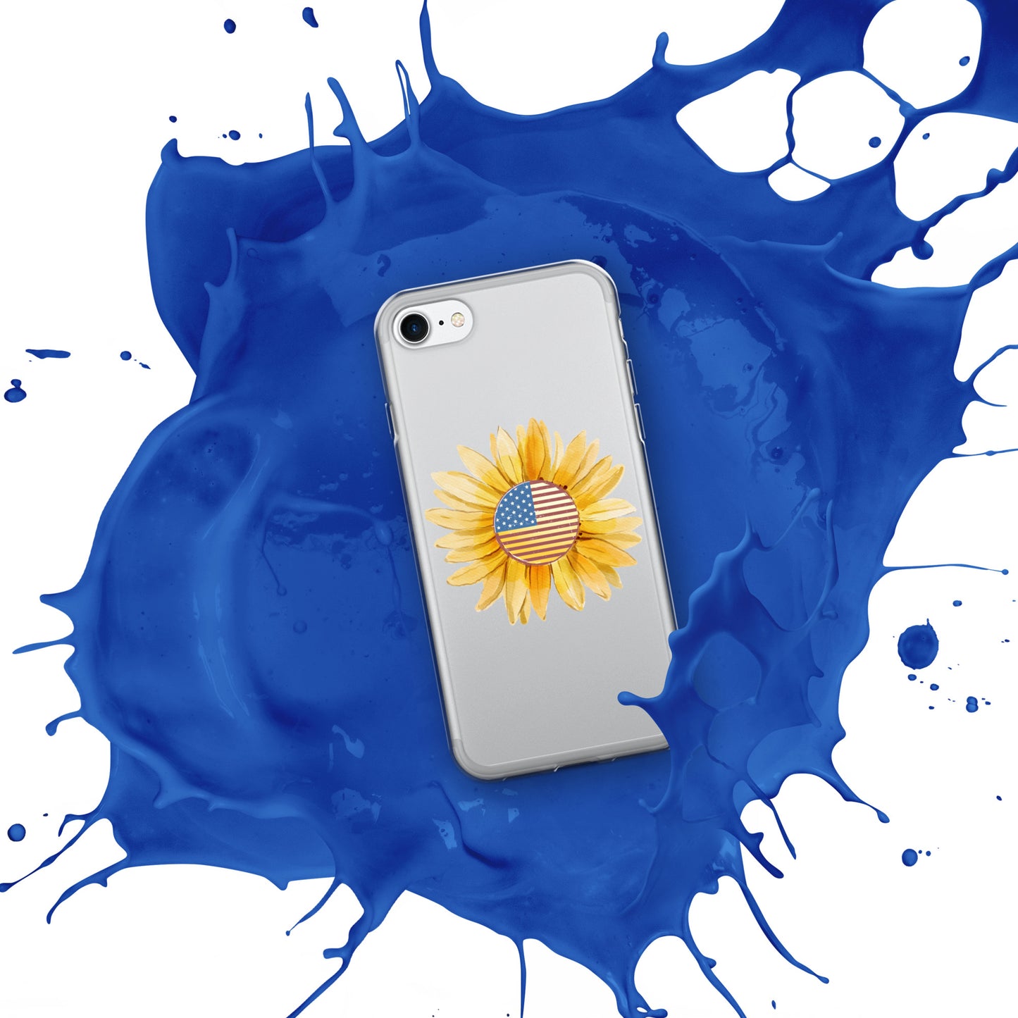 Yellow Flower Flag Clear Case for iPhone®