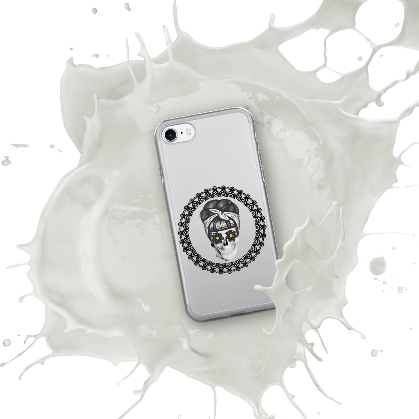 Retro Skull With Circle Clear Case for iPhone®