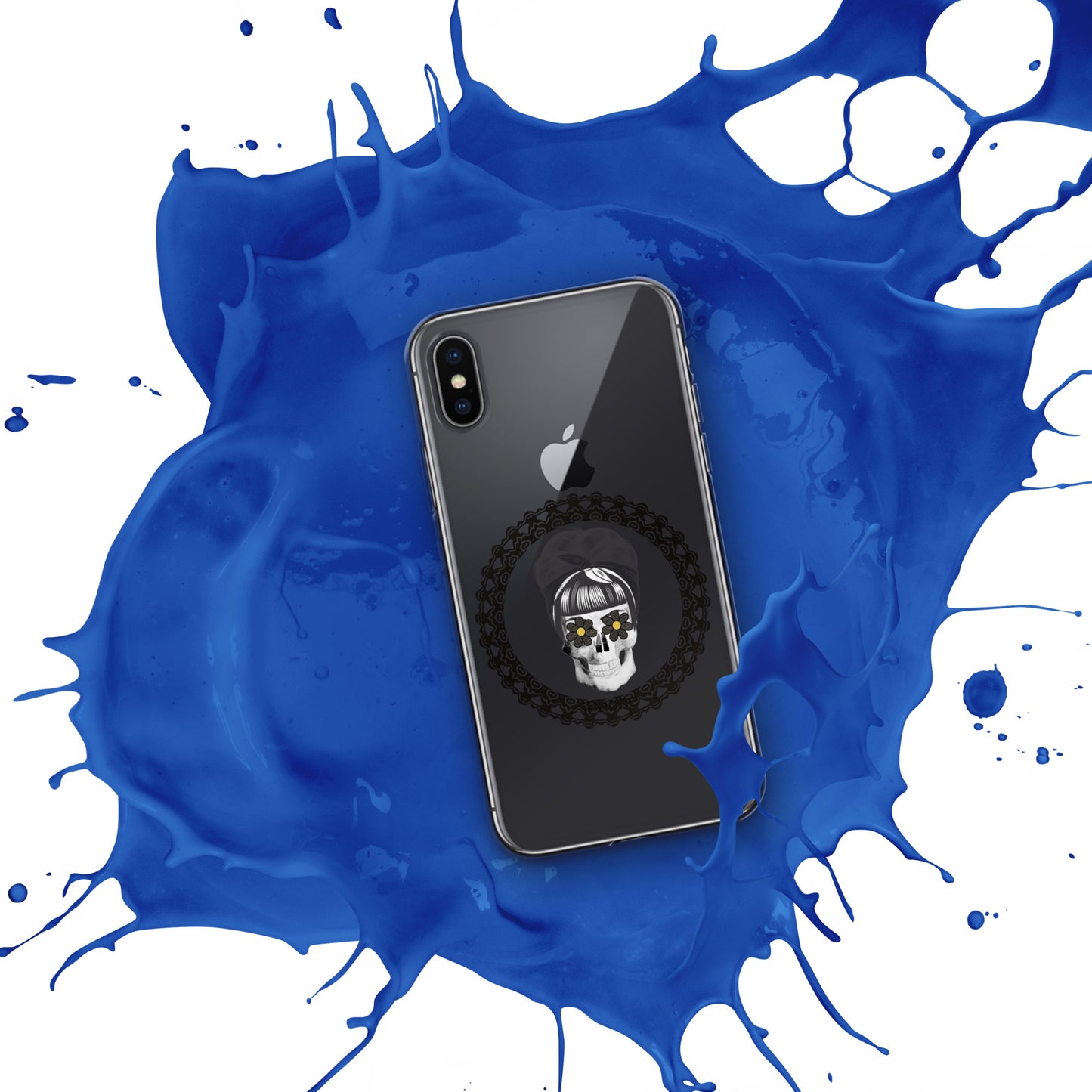 Retro Skull With Circle Clear Case for iPhone®