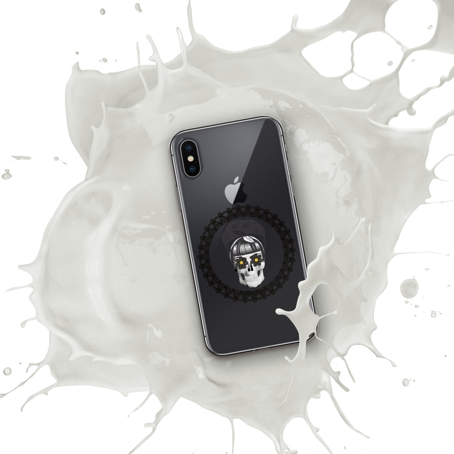 Retro Skull With Circle Clear Case for iPhone®