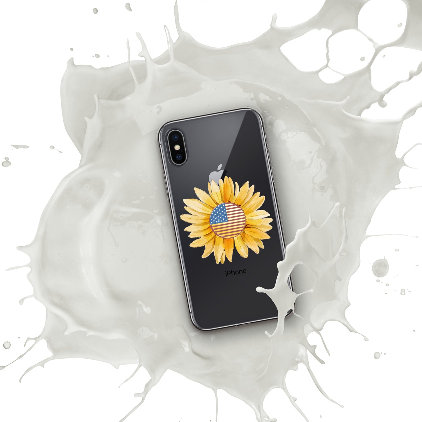 Yellow Flower Flag Clear Case for iPhone®