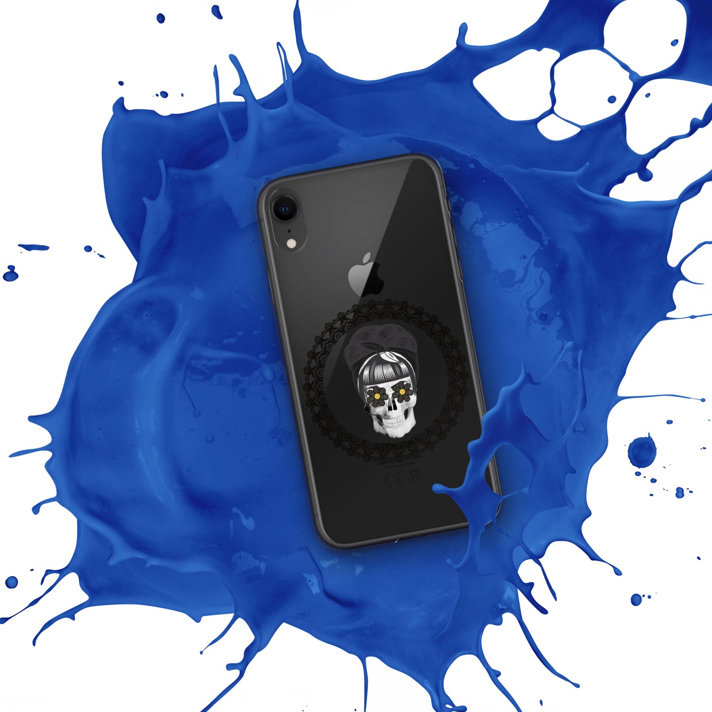 Retro Skull With Circle Clear Case for iPhone®