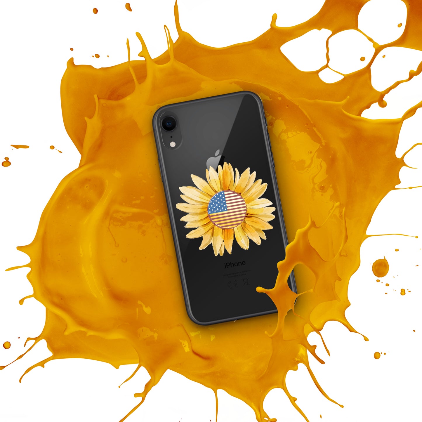 Yellow Flower Flag Clear Case for iPhone®