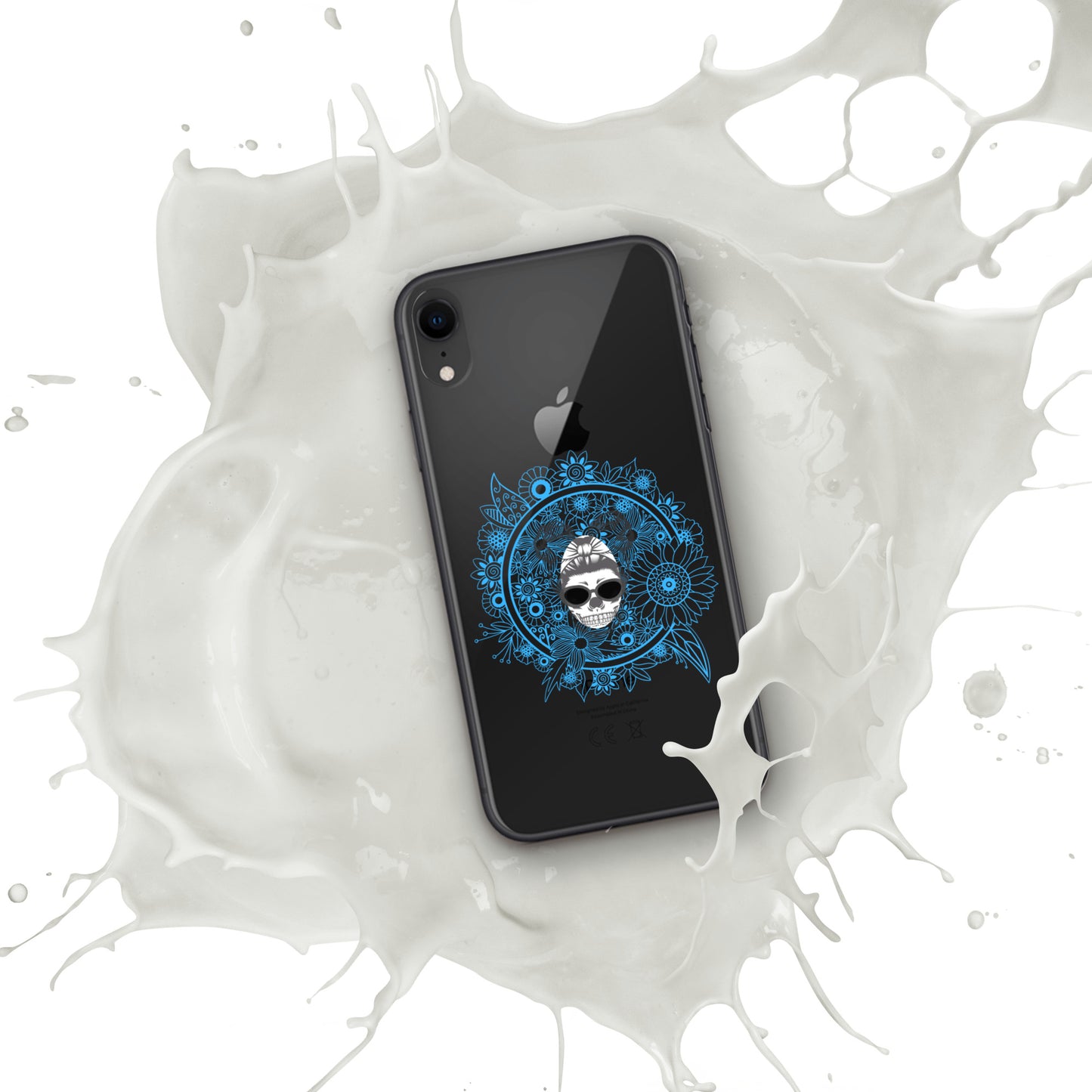 Retro Skull Double Bun Clear Case for iPhone®