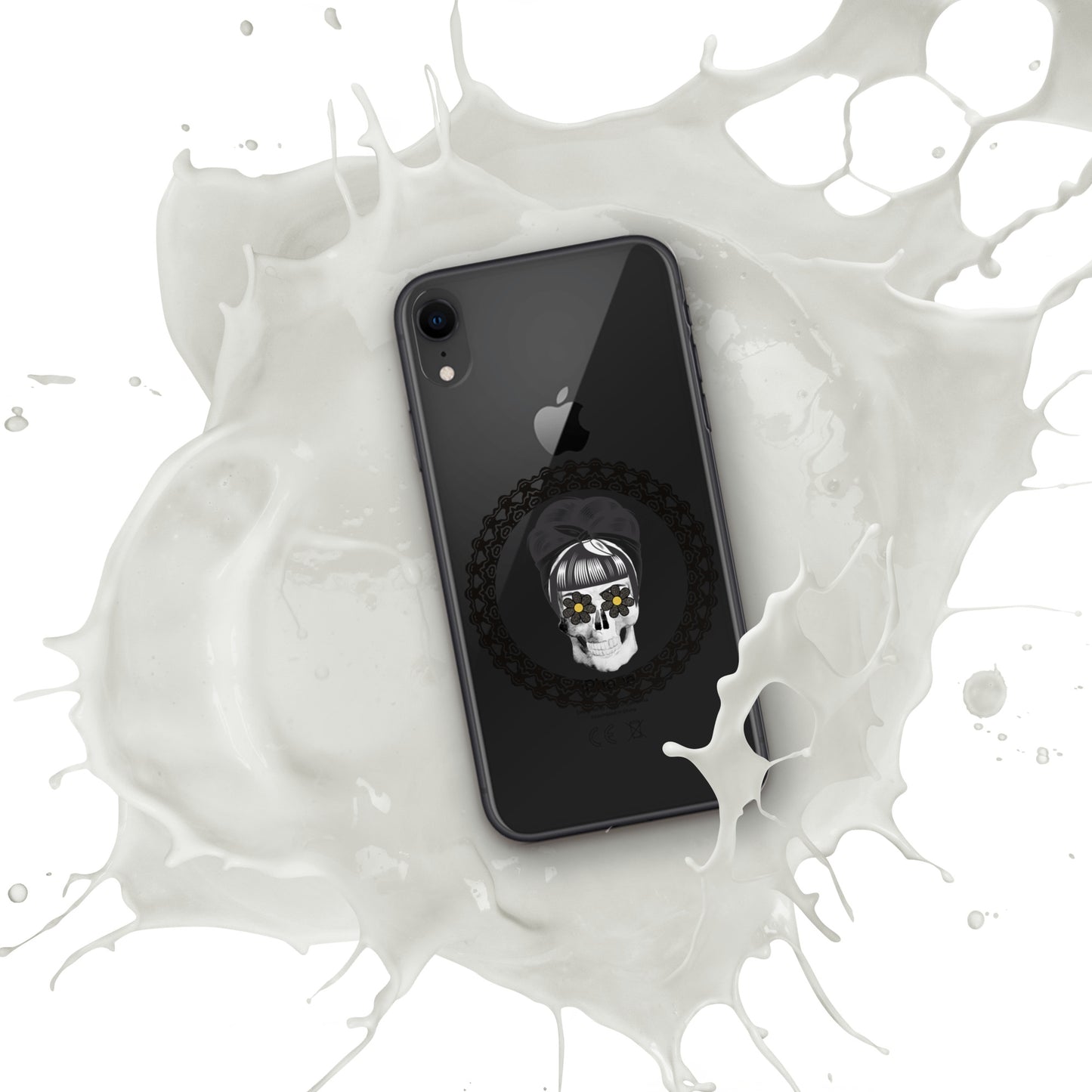 Retro Skull With Circle Clear Case for iPhone®