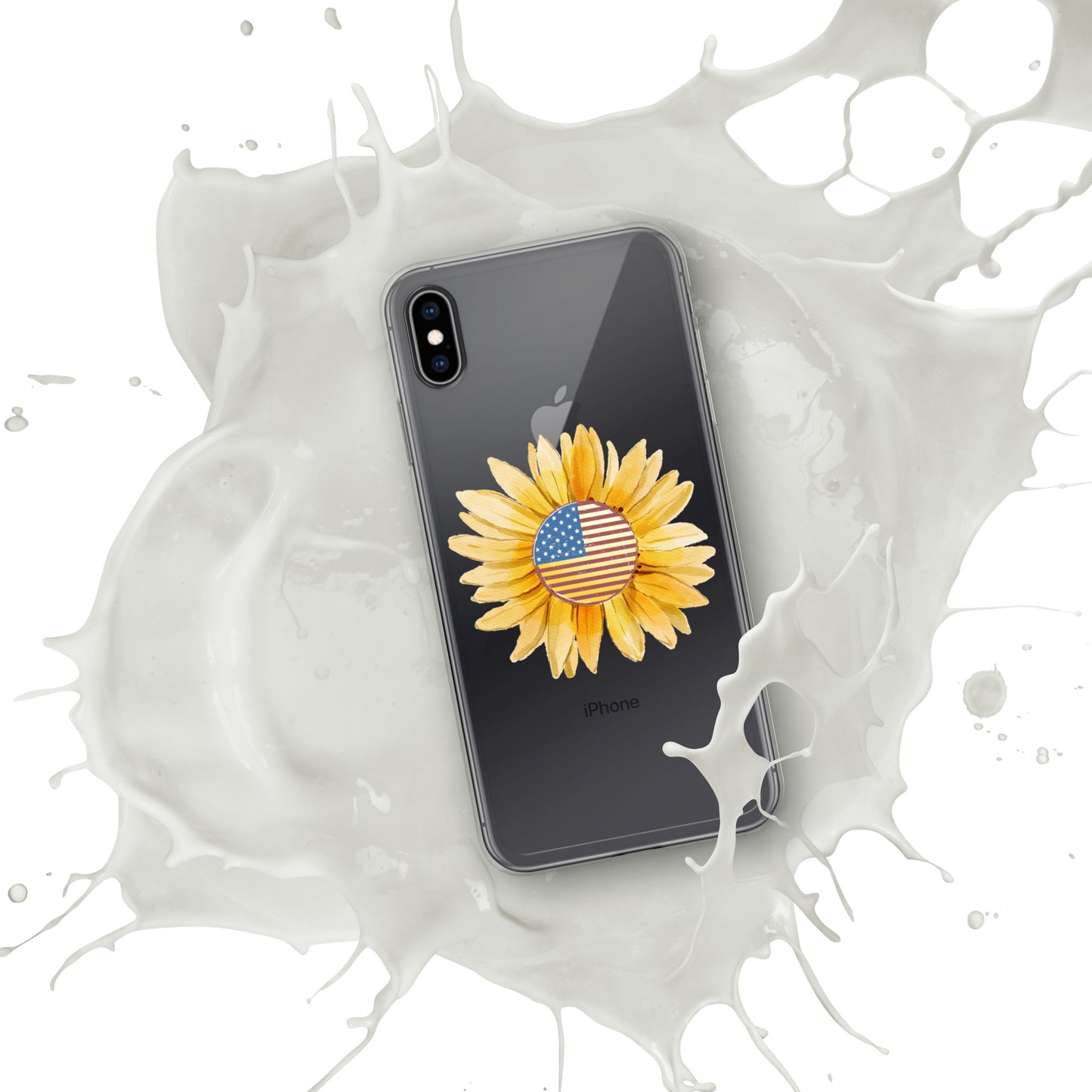 Yellow Flower Flag Clear Case for iPhone®