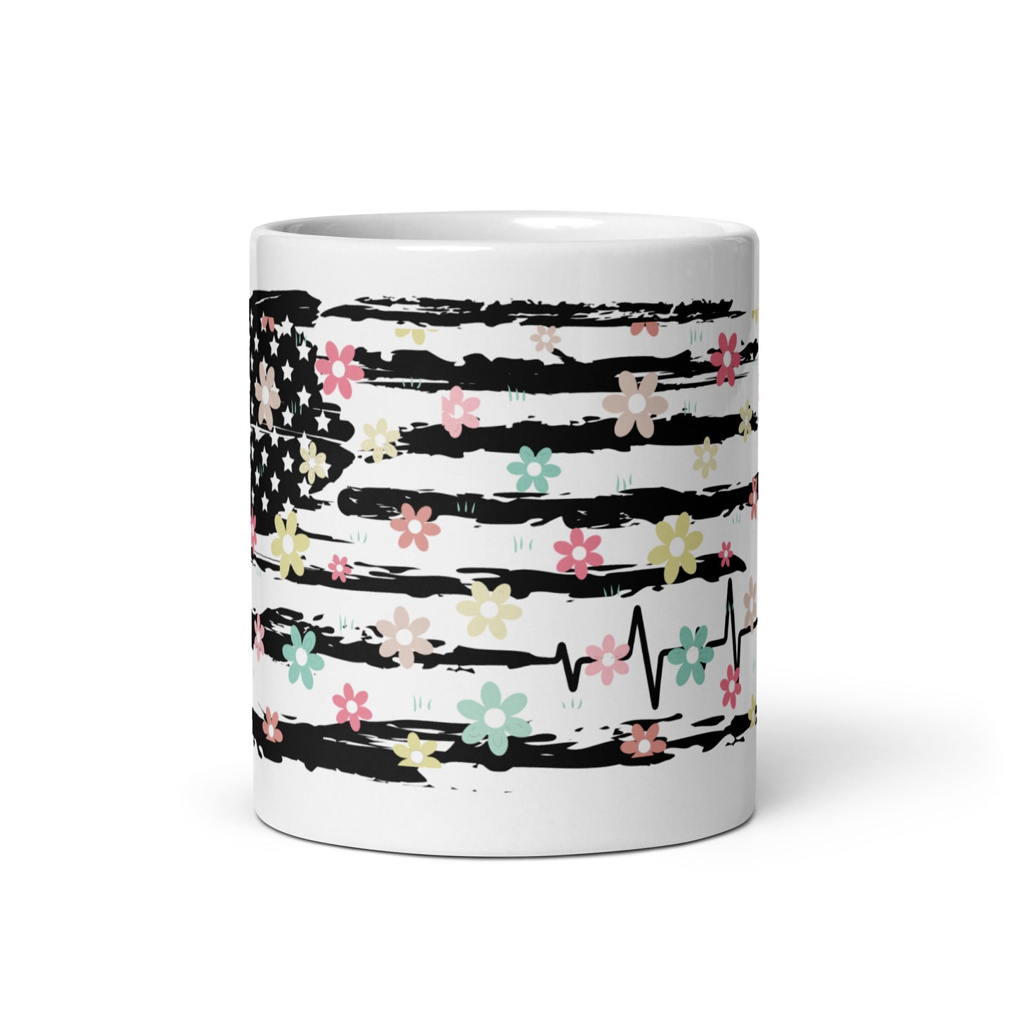 Multi Flower Flag glossy mug