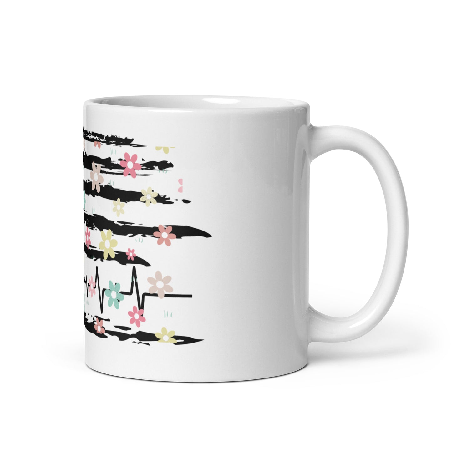 Multi Flower Flag glossy mug