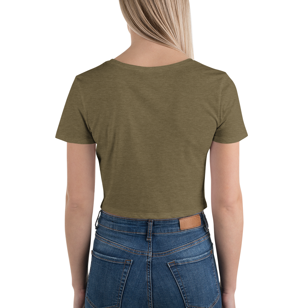 Women’s Crop Tee Women Soldiers with Butterfly Wings