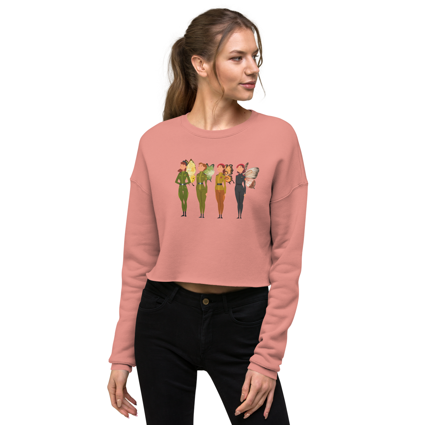 Winged Soldiers Crop Sweatshirt